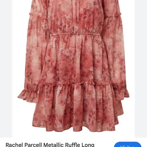 Rachel Parcell Metallic RuffleNWT Size S - Picture 3 of 3
